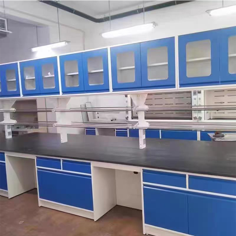 All Steel Lab Bench Table Acid And Alkali Resistant Lab Workstation Bench With 350 kg/m2 Load Capacity