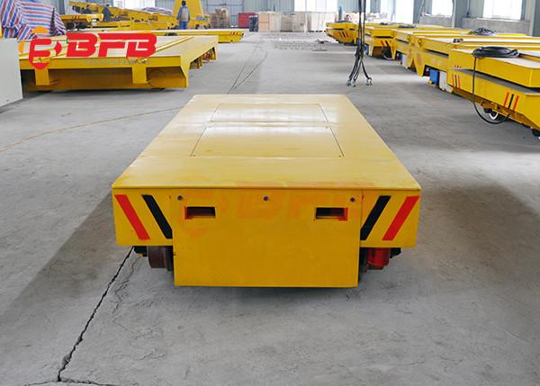 Trole guiado automatizado motorizado rádio do leito do trilho do transporte de materiais dos carros