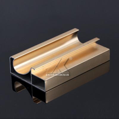 Golded anodizou o perfil de alumínio material padrão de Extrusted do armário de cozinha de CQC