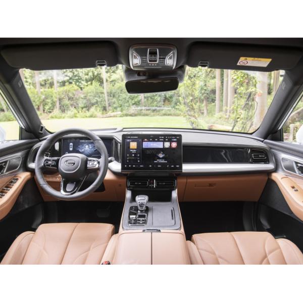 Conducción izquierda Trumpchi ES9 SUV híbrido de seis asientos con techo solar panorámico y chip de motor de automóvil inteligente 8155