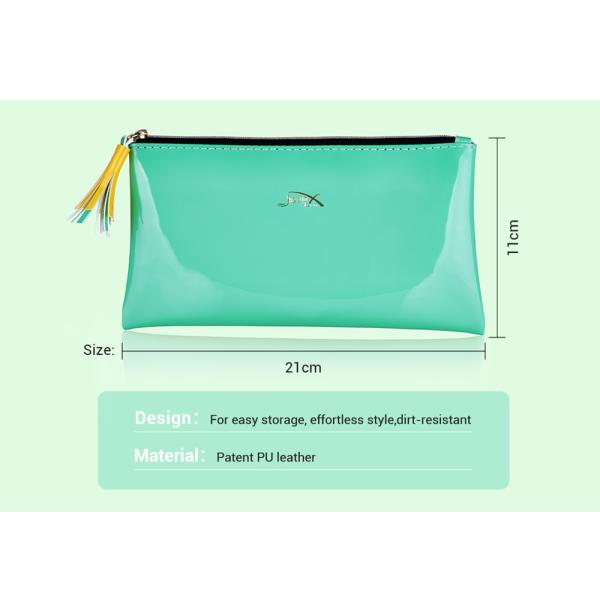 Jessup Makeup Brush Storage Premium PU Leather Waterproof  Cosmetic Bag Closure Lightweight CB011