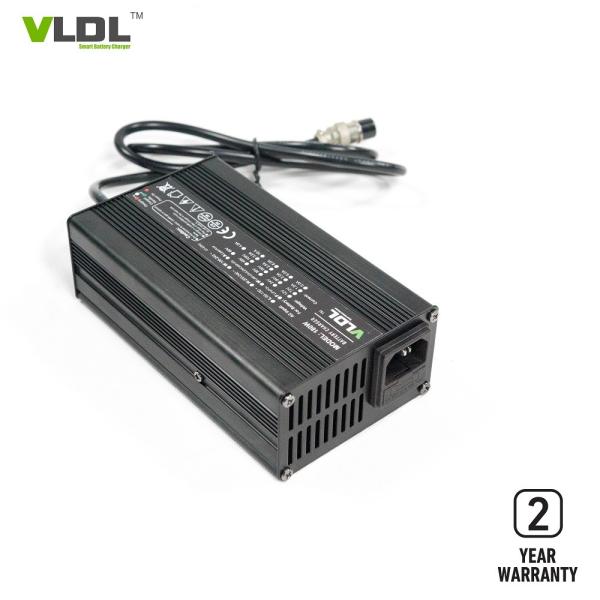 Black Electric Bike Charger For Lithium Battery Robust Aluminum Case