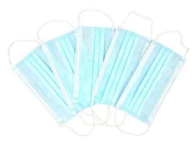 Antibacterial Disposable Face Mask , Eco Friendly 3 Ply Non Woven Fabric Mask