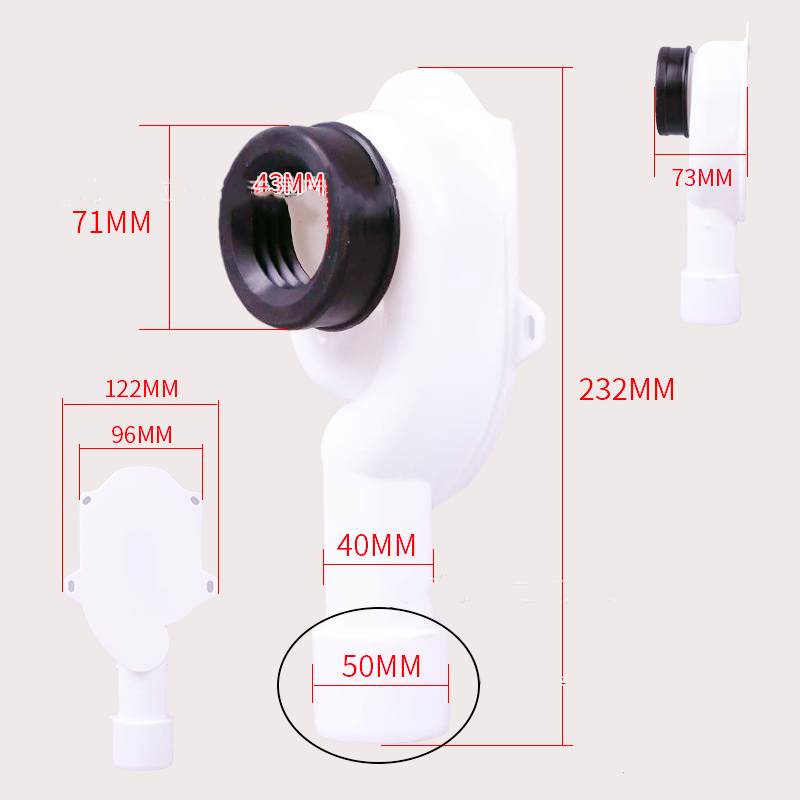 The Modern Design Urinal Connection Pipe Is Made Of Polypropylene Plastic Drainage Pipe And Is Used For Connecting To The Bathroom Toilet.
