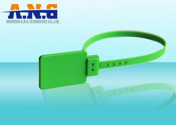 2G PVC Luggage Tracking Cable Tie Tag Green Radio Frequency ID Tags