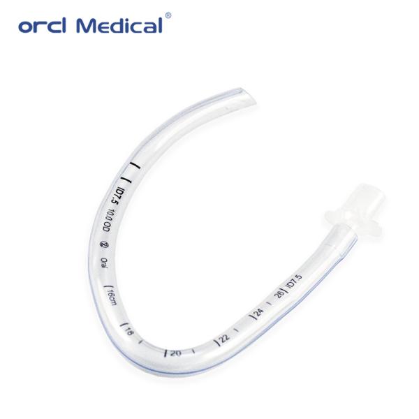 Utilisation unique PVC médical jetable chirurgicale sans menottes tube endotrachéal oral préformé prix