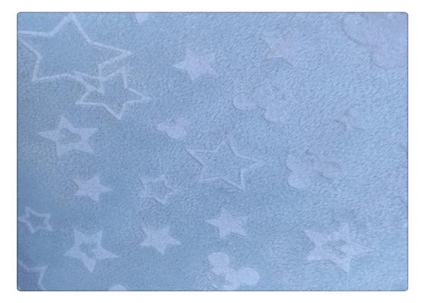 Crystal Star Embossed Minky Plush Fabric 100% Polyester For Toy