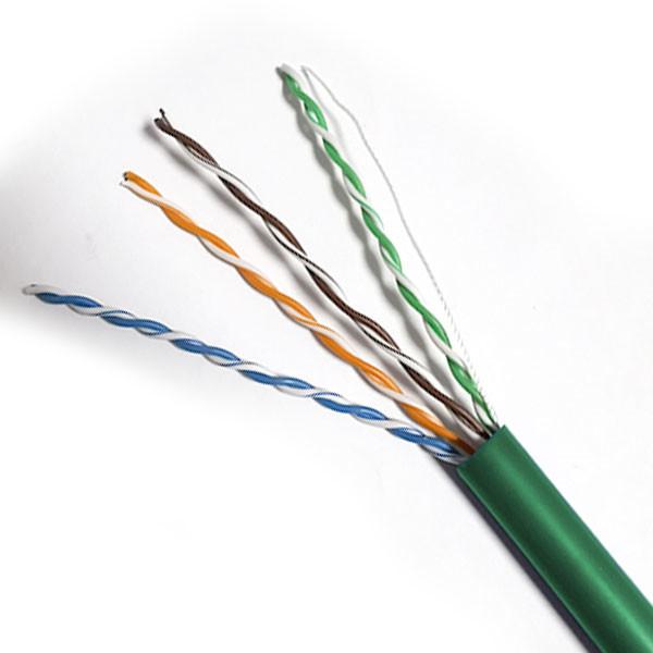 60P UTP 100MHz 24 AWG Cat 5e Cable 1000ft Green High Sped Network Cable