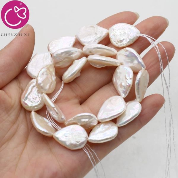 Wholesale Irregular Baroque Pearl Big Beads Water Drop White Peals Elegant Natural Freshwater Pearl Beads for Jewelry Making