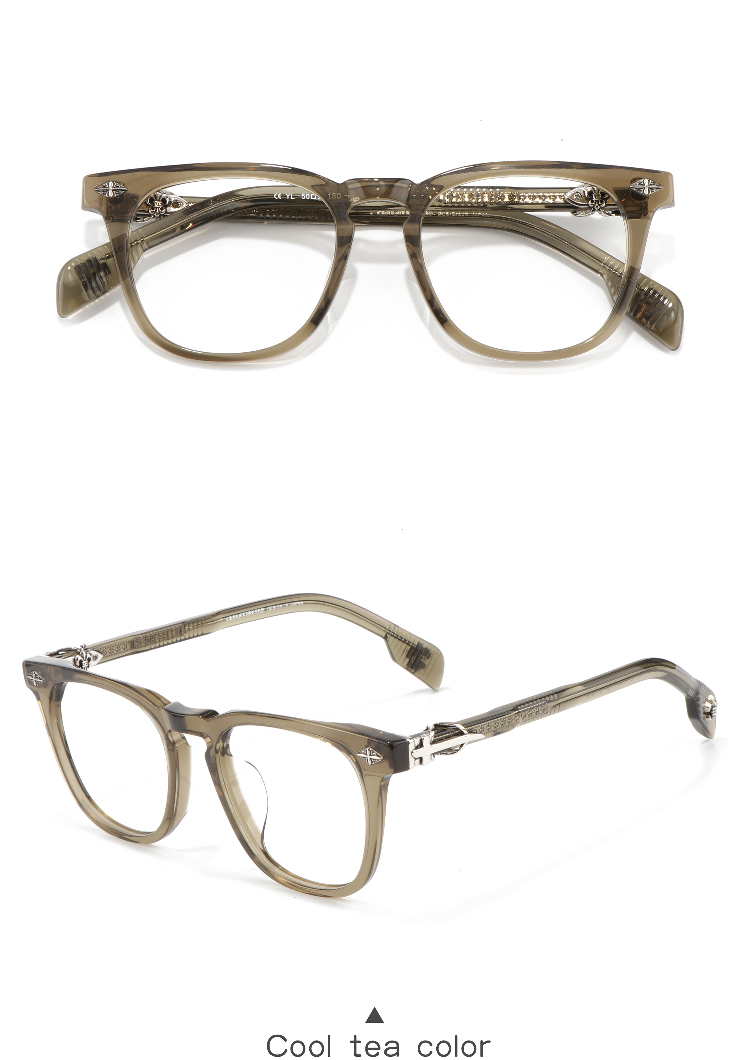 Solid Punk Style Full Rim Butterfly Shape Lightweight Durable Prescription Presbyopia Metal Accessory logo Glasses Famous Brands
