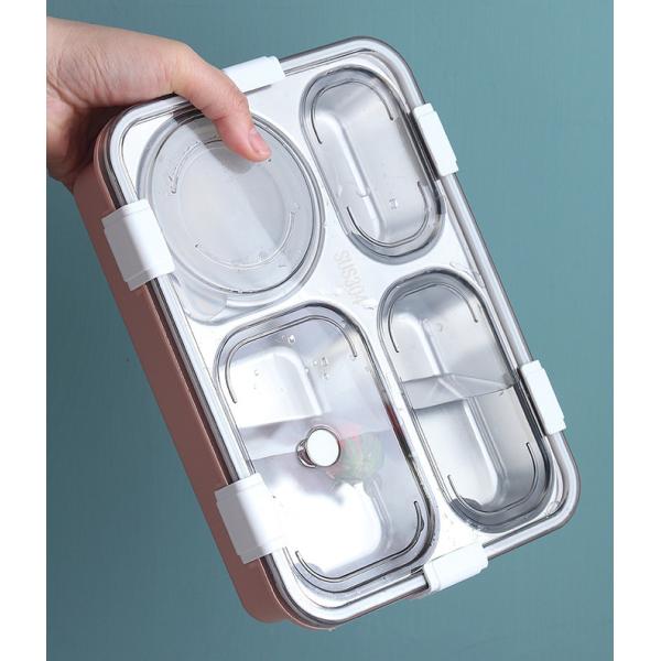 Металлическая коробка с обедом Bento 4 отсек 304 из нержавеющей стали
