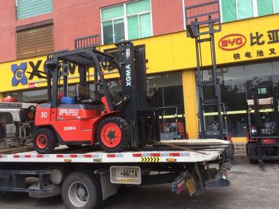 3 Stage Manual Forklift Truck , 4 Wheel Forklift Heavy Duty Driving Axle