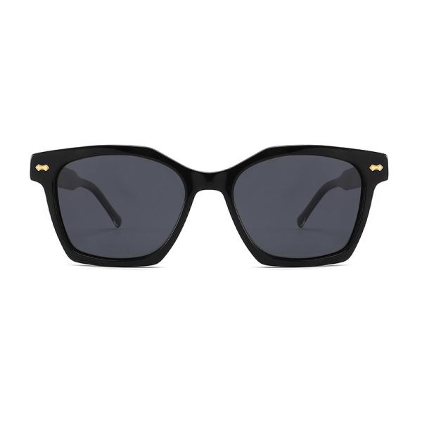 Preto luxuoso do Eyewear dos óculos de sol materiais quadrados irregulares do acetato para homens