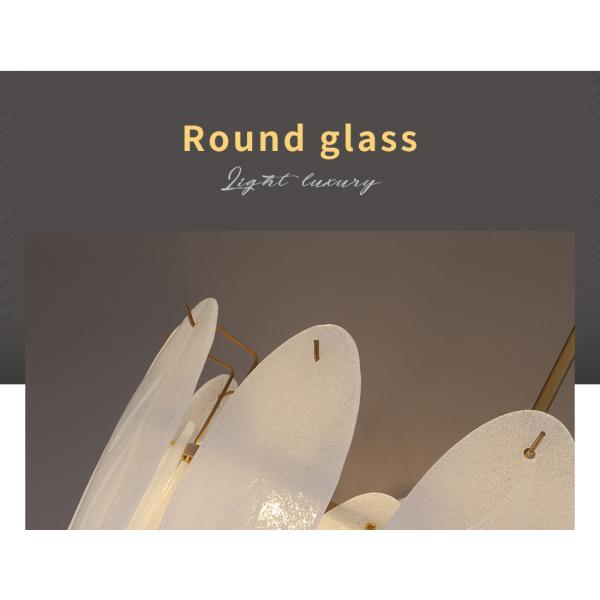 Modern chandeliers for living room glass round art décor leaf chandelier(WH-MI-320)