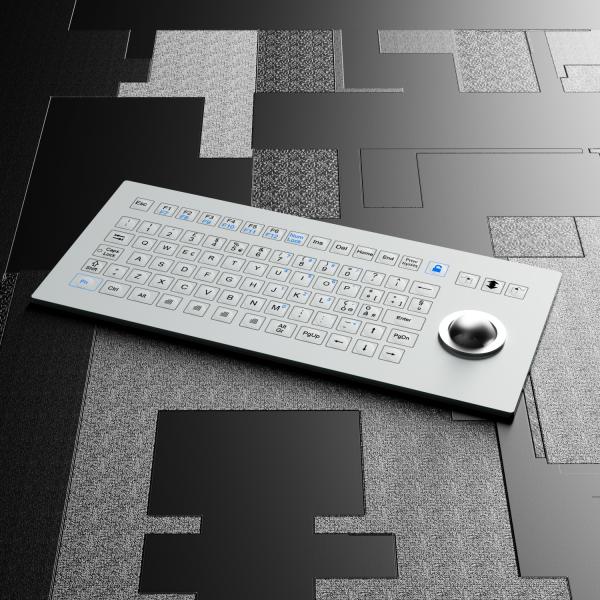 Ip65 Omron Switch Keyboard White Color Medical Hygienic Keyboard