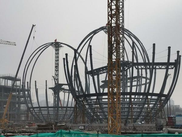 Construction commerciale en acier préfabriqué moderne galvanisé à chaud sur mesure