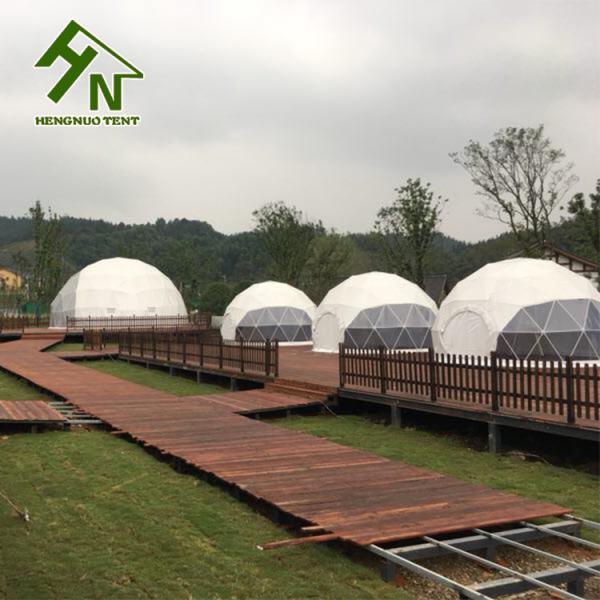 75kg/sqm Geodesic Dome Tent With 12mm Cotton Insulation Layer For Winter Cold Weather