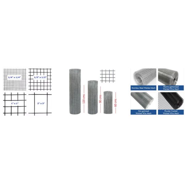 304 Stainless Steel Welded Wire Mesh, 1/2 inch Hardware Cloth, Chicken Wire Mesh