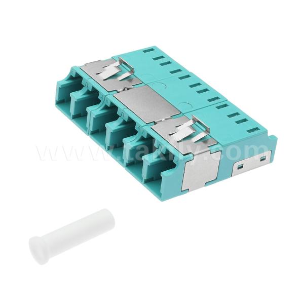 Adaptateur anti-poussière LC Quad 6 ports APC V2 pour connexions fibre optique rapides et précises