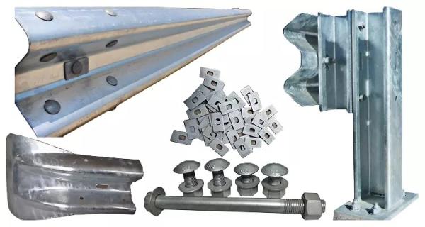 C Section Galvanized Steel Post Road Traffic Safety W Beam Guardrail Use