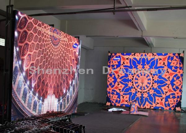 64 X 32 Dots Indoor Full Color LED Display 5mm Pixel Pitch Iron Cabinet For Church