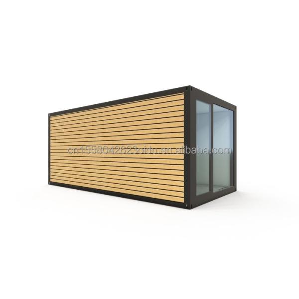Plancher en bois Villa conteneur Assemblage portable 20 pieds modulaire Paquet plat en acier Mobile maison préfabriquée pour la villa chinoise