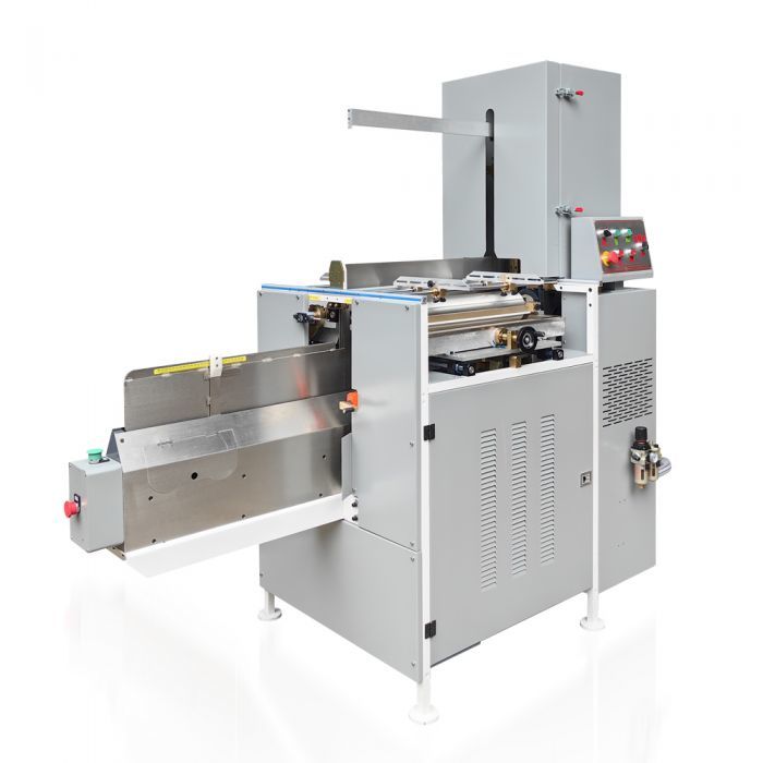 HXCIM Semi Auto Casing In Machine featuring automatic case feeding spine pre creasing alignment pressing and creasing for book casing