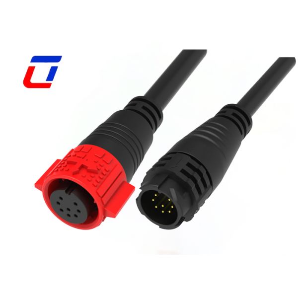 M19 IP Rated Cable Connectors Of IP67 Waterproof Outdoor Male Female Connector 8 Pin