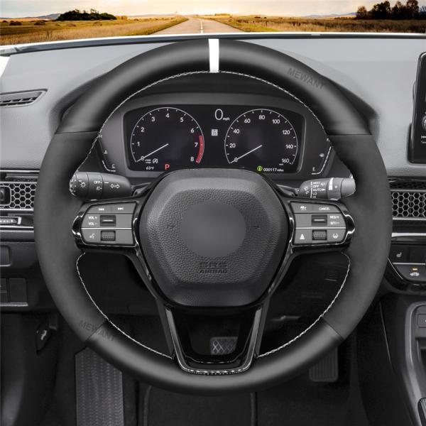 Maroon Fan Club Design Style Custom Steering Wheel Cover for Honda Civic 11th gen 2022