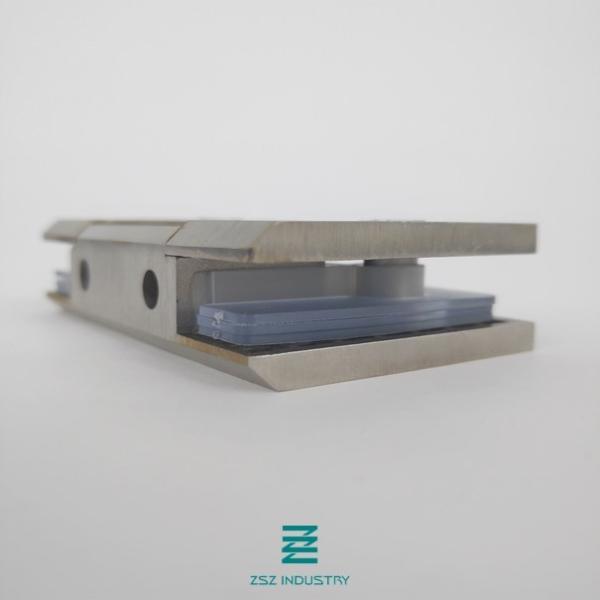 Middle Flat Shape Stainless Steel Glass Door Hinges Wall Mounting Easy Installation