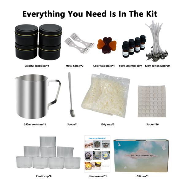 Handmade Scented Candle DIY Candle Making Kit Soy Wax Candle Making Kit