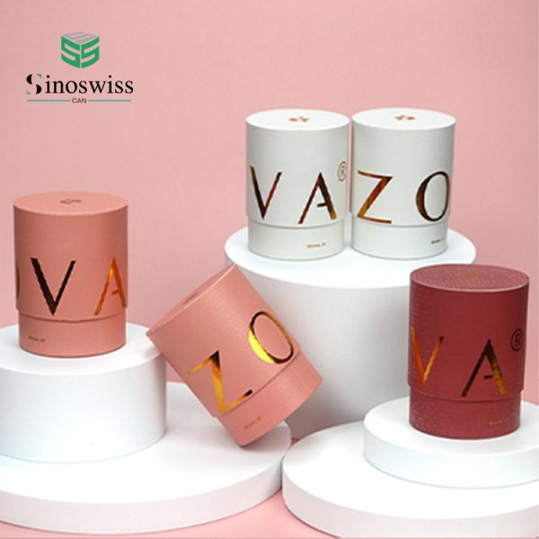 Biodegradable Paper Tube Cosmetic Packaging Perfume Bottle Cylinder Cardboard Box