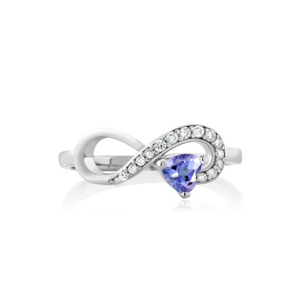 Antique Style Blue Sapphire Engagement Ring Set 14 White Gold