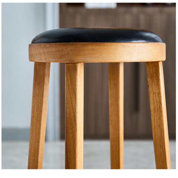 Cheap Factory Price Leather Upholstery Wooden Bar Counter Stools