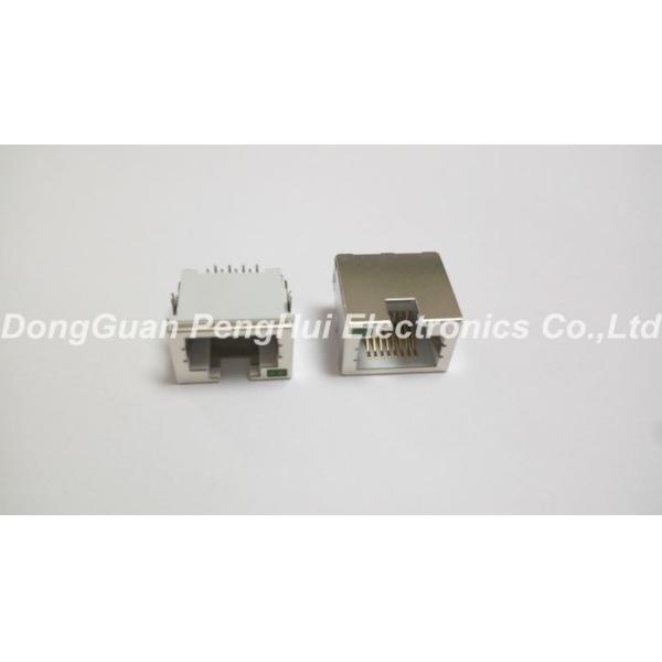 Single Port RJ45 Jack Low Profile Female Jack , Tab - Up With Shielded