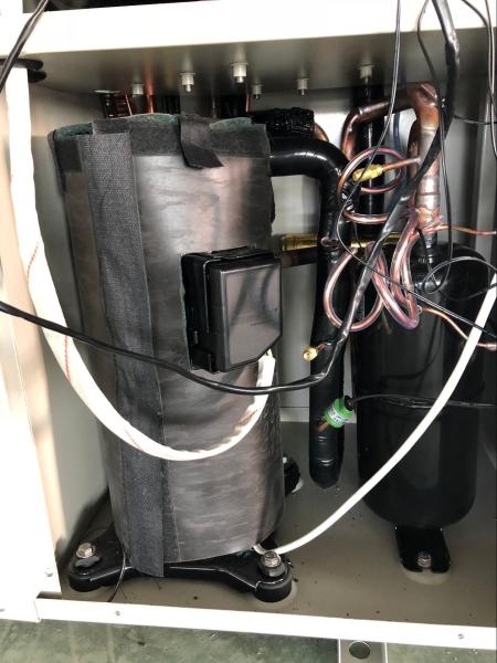 Outdoor Ductless Electric Air Source Heat Pump Double Thread Copper Tube Exchanger