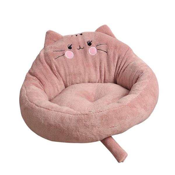 Comfortable Eco-friendly Short Plush Washable Cat House for Small Dog Chihuahua Pet