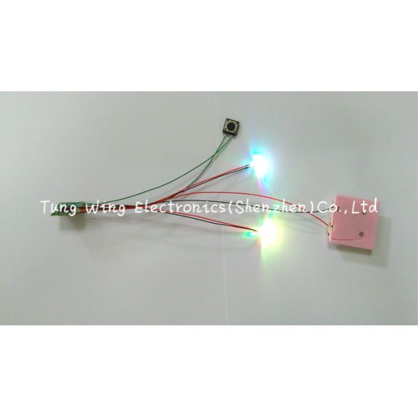 Beautiful Lights Flashing Button Sound Book 2 Colorful LED And 1 Button Flashing Module