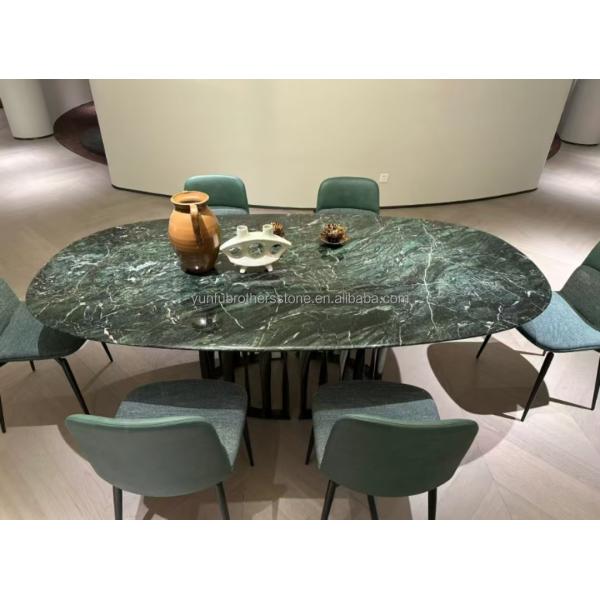 Natural Stone Cat's Eye Green Big Slab Dining Table Top for Villa Interior Decoration