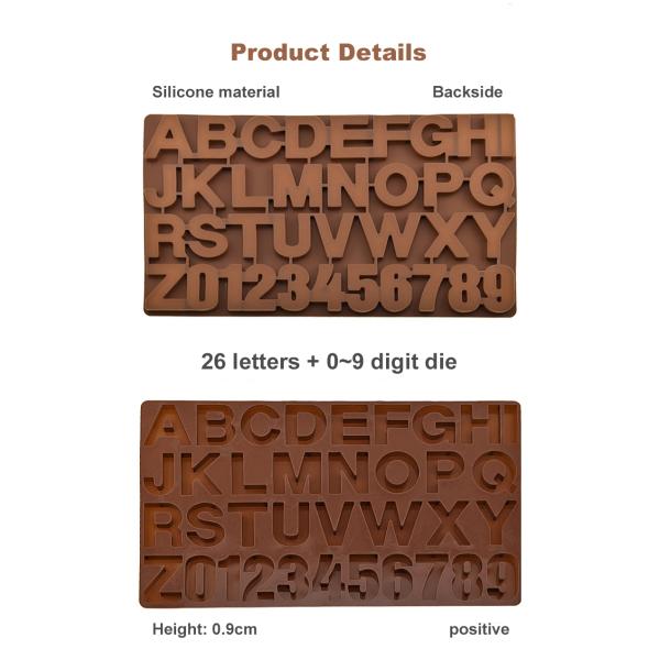 Harmless 36 Compartment Silicone Chocolate Letter Molds