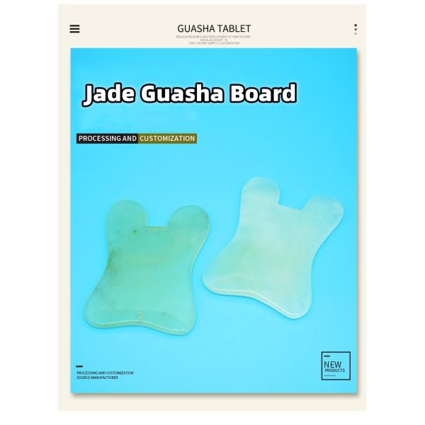 2024 Natural U Shape Xiuyan Jade Gua Sha Scraping Massage Board for Full-body Massage Facial Massager Skin Beauty Tool