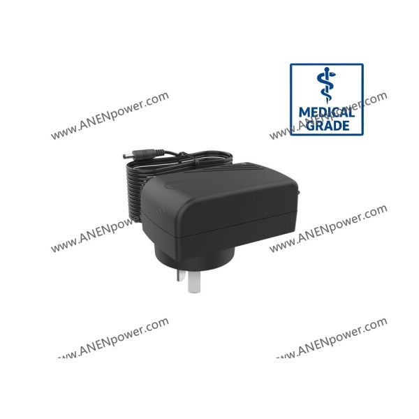 24W Medical Power Supply, 12V 2A / 24V 1A Output AC Adapter for Infusion Pump