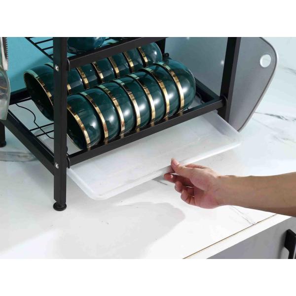 Multi Use Kitchen Stainless Steel Dishes Rack 485x260x590mm Dimension