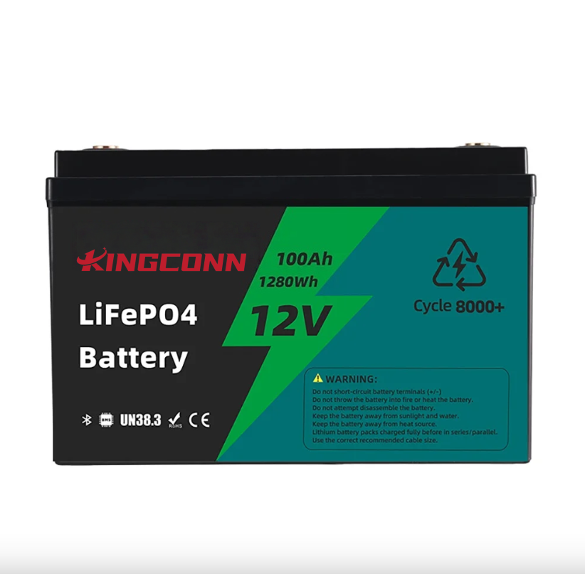 12V 100Ah LiFePO4 Battery, 8000+ Cycles, Bluetooth Monitor. Perfect for Solar,