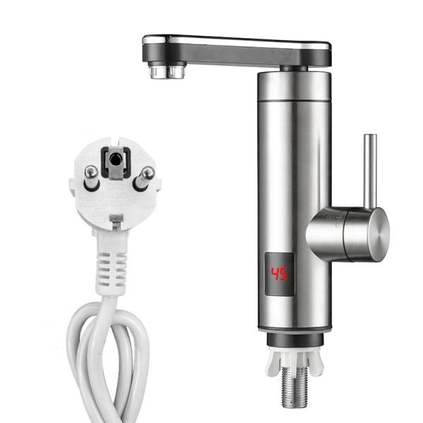 Hot Water Supply EU Plug Instant Digital Electric Hot Water Tap With LED Display For Bathroom