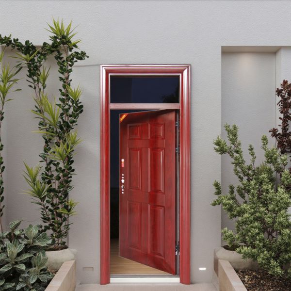Galvanized Steel Security Door  Modern Villa Front Entrance  Corrosion Resistant  Durable