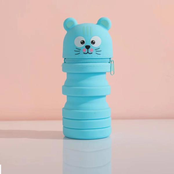 Силиконовый вытягиваемый карандаш мультфильм Каваи расширяемый стенд школьная канцелярская коробка школьные принадлежности рождественские подарки