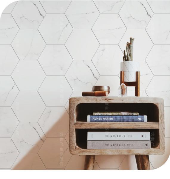 Telha de assoalho da porcelana da sala de visitas de Mable Look 200X230mm do hexágono