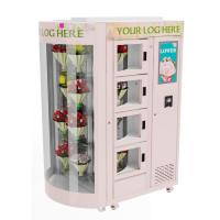 Vendeuse de fleurs fraîches 24 heures Solutions pratiques avec système de refroidissement et verre rotatif