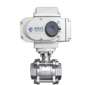 Stainless Steel 1000wog Screw Type Ball Valve With Electric Actuator